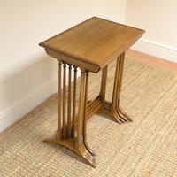 Edwardian Mellow Walnut Nest of Four Antique Tables (2 of 6) Edwardian Mellow Walnut Nest of Four Antique Tables (2 of 6)