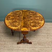 Striking Quality Figured Walnut Large Antique Victorian Sutherland Table (6 of 8) Striking Quality Figured Walnut Large Antique Victorian Sutherland Table (6 of 8)