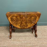 Striking Quality Figured Walnut Large Antique Victorian Sutherland Table (3 of 8) Striking Quality Figured Walnut Large Antique Victorian Sutherland Table (3 of 8)