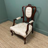 Elegant Victorian Upholstered Antique Arm Chair (2 of 7) Elegant Victorian Upholstered Antique Arm Chair (2 of 7)