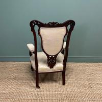 Elegant 19th Century Upholstered Antique Armchair (8 of 8) Elegant 19th Century Upholstered Antique Armchair (8 of 8)