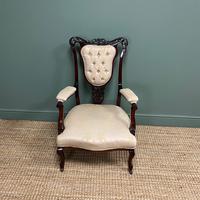 Elegant 19th Century Upholstered Antique Armchair (2 of 8) Elegant 19th Century Upholstered Antique Armchair (2 of 8)