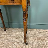 Remarkable Figured Walnut Small Drop Leaf Antique Victorian Side Table / Sofa Table (3 of 9) Remarkable Figured Walnut Small Drop Leaf Antique Victorian Side Table / Sofa Table (3 of 9)
