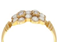 Pearl & Diamond, 18ct Yellow Gold Dress Ring - Antique 1871 (2 of 9) Pearl & Diamond, 18ct Yellow Gold Dress Ring - Antique 1871 (2 of 9)