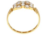 Pearl & Diamond, 18ct Yellow Gold Dress Ring - Antique 1871 (5 of 9) Pearl & Diamond, 18ct Yellow Gold Dress Ring - Antique 1871 (5 of 9)