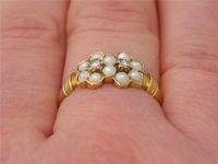 Pearl & Diamond, 18ct Yellow Gold Dress Ring - Antique 1871 (9 of 9) Pearl & Diamond, 18ct Yellow Gold Dress Ring - Antique 1871 (9 of 9)