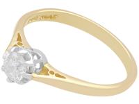 0.38ct Diamond & 18ct Yellow Gold, Platinum Set Solitaire Ring - Vintage c.1950 (3 of 9) 0.38ct Diamond & 18ct Yellow Gold, Platinum Set Solitaire Ring - Vintage c.1950 (3 of 9)