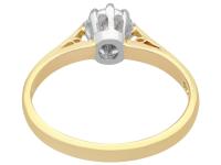 0.38ct Diamond & 18ct Yellow Gold, Platinum Set Solitaire Ring - Vintage c.1950 (8 of 9) 0.38ct Diamond & 18ct Yellow Gold, Platinum Set Solitaire Ring - Vintage c.1950 (8 of 9)
