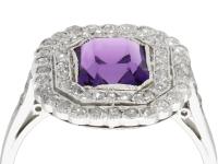 1.92ct Amethyst & 1.20ct Diamond, Platinum Dress Ring - Antique c.1920 (2 of 9) 1.92ct Amethyst & 1.20ct Diamond, Platinum Dress Ring - Antique c.1920 (2 of 9)
