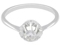 0.33ct Diamond & 18ct White Gold Solitaire Ring - Vintage c.1940 (4 of 9) 0.33ct Diamond & 18ct White Gold Solitaire Ring - Vintage c.1940 (4 of 9)
