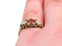 Paste & 15ct Yellow Gold Dress Ring - Antique Victorian 1873 (9 of 9) Paste & 15ct Yellow Gold Dress Ring - Antique Victorian 1873 (9 of 9)