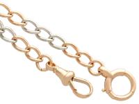 18ct Yellow Gold & Platinum Double Albert Watch Chain - Antique c.1910 (3 of 9) 18ct Yellow Gold & Platinum Double Albert Watch Chain - Antique c.1910 (3 of 9)