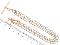 18ct Yellow Gold & Platinum Double Albert Watch Chain - Antique c.1910 (6 of 9) 18ct Yellow Gold & Platinum Double Albert Watch Chain - Antique c.1910 (6 of 9)