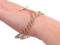 18ct Yellow Gold & Platinum Double Albert Watch Chain - Antique c.1910 (8 of 9) 18ct Yellow Gold & Platinum Double Albert Watch Chain - Antique c.1910 (8 of 9)