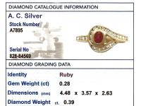 0.28ct Ruby 7 0.39ct Diamond, 18ct Yellow Gold Twist Ring - Vintage c.1980 (6 of 9) 0.28ct Ruby 7 0.39ct Diamond, 18ct Yellow Gold Twist Ring - Vintage c.1980 (6 of 9)