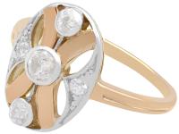 0.29ct Diamond & 14ct Rose Gold Dress Ring c.1930 (3 of 9) 0.29ct Diamond & 14ct Rose Gold Dress Ring c.1930 (3 of 9)