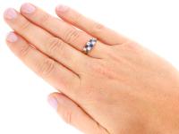 0.80ct Sapphire & 0.62ct Diamond, 18ct Yellow Gold Dress Ring - Antique c.1890 (7 of 9) 0.80ct Sapphire & 0.62ct Diamond, 18ct Yellow Gold Dress Ring - Antique c.1890 (7 of 9)