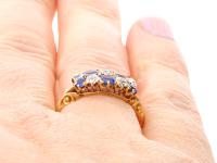 0.80ct Sapphire & 0.62ct Diamond, 18ct Yellow Gold Dress Ring - Antique c.1890 (9 of 9) 0.80ct Sapphire & 0.62ct Diamond, 18ct Yellow Gold Dress Ring - Antique c.1890 (9 of 9)