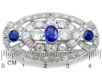 5.68ct Diamond & 2.35ct Sapphire, Platinum Brooch - Art Deco c.1930 (7 of 9) 5.68ct Diamond & 2.35ct Sapphire, Platinum Brooch - Art Deco c.1930 (7 of 9)