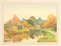 Henry Stannard - Watercolour - Lower Slaughter, Gloucestershire (2 of 3) Henry Stannard - Watercolour - Lower Slaughter, Gloucestershire (2 of 3)