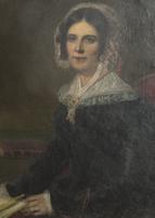 Pair of Oils on Canvas - Portraits of Isaac & Sarah Love 19th Century (3 of 5) Pair of Oils on Canvas - Portraits of Isaac & Sarah Love 19th Century (3 of 5)