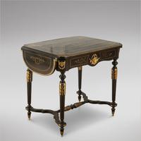 French 19th Century Ebonised Library Table (2 of 4) French 19th Century Ebonised Library Table (2 of 4)