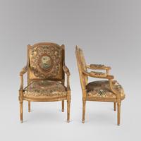Pair of French Louis XVI Late 19th Century Armchairs (2 of 6) Pair of French Louis XVI Late 19th Century Armchairs (2 of 6)