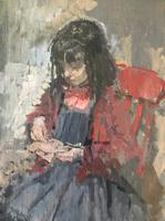 Peter Kuhfeld - Jemimah Sewing - Oil on Board (5 of 5) Peter Kuhfeld - Jemimah Sewing - Oil on Board (5 of 5)