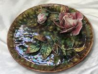 Antique Art Nouveau French Porcelain High Relief Rose Foliage Wall Plate Plaque (12 of 36) Antique Art Nouveau French Porcelain High Relief Rose Foliage Wall Plate Plaque (12 of 36)