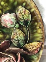 Antique Art Nouveau French Porcelain High Relief Rose Foliage Wall Plate Plaque (32 of 36) Antique Art Nouveau French Porcelain High Relief Rose Foliage Wall Plate Plaque (32 of 36)