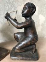 Pair of Small Vintage Tribal Men Dancing African Ethnographic Warrior Statues (24 of 24) Pair of Small Vintage Tribal Men Dancing African Ethnographic Warrior Statues (24 of 24)