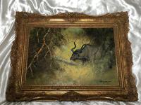 Original Artwork Oil Painting Greater Kudu Antelope Wild Animal Bush South Africa School G.Uys (21 of 22) Original Artwork Oil Painting Greater Kudu Antelope Wild Animal Bush South Africa School G.Uys (21 of 22)