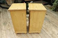 Quality Pair of Large Old Antique Pine Bedside Cabinets / Cupboards. We Deliver! (8 of 9) Quality Pair of Large Old Antique Pine Bedside Cabinets / Cupboards. We Deliver! (8 of 9)