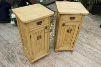 Superb!! Pair of Old Stripped Pine Bedside Cabinets / Cupboards - We Deliver! (2 of 9) Superb!! Pair of Old Stripped Pine Bedside Cabinets / Cupboards - We Deliver! (2 of 9)