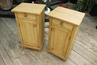 Large Pair of Old Stripped Pine Bedside Cabinets / Cupboards-We Deliver! (3 of 9) Large Pair of Old Stripped Pine Bedside Cabinets / Cupboards-We Deliver! (3 of 9)
