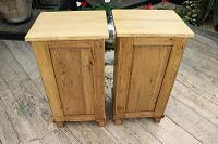Large Pair of Old Stripped Pine Bedside Cabinets / Cupboards-We Deliver! (9 of 9) Large Pair of Old Stripped Pine Bedside Cabinets / Cupboards-We Deliver! (9 of 9)