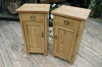 Nice 'Chunky' Pair of Old Stripped Pine Bedside Cabinets / Cupboards - We Deliver! (2 of 8) Nice 'Chunky' Pair of Old Stripped Pine Bedside Cabinets / Cupboards - We Deliver! (2 of 8)