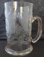 Large Victorian Antique Masonic 1 1/2 Pint Glass Tankard c.1860 (2 of 11) Large Victorian Antique Masonic 1 1/2 Pint Glass Tankard c.1860 (2 of 11)