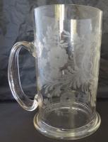 Large Victorian Antique Masonic 1 1/2 Pint Glass Tankard c.1860 (3 of 11) Large Victorian Antique Masonic 1 1/2 Pint Glass Tankard c.1860 (3 of 11)