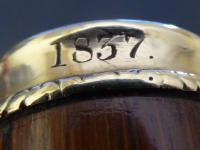 Walking Stick Cane 18ct Gold Button Top Pommel Partridge Wood Shaft C.1837 (6 of 11) Walking Stick Cane 18ct Gold Button Top Pommel Partridge Wood Shaft C.1837 (6 of 11)