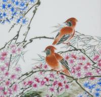 Antique Chinese Porcelain Plaque in Hardwood Frame Birds & Blossom (5 of 6) Antique Chinese Porcelain Plaque in Hardwood Frame Birds & Blossom (5 of 6)