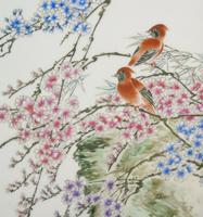 Antique Chinese Porcelain Plaque in Hardwood Frame Birds & Blossom (3 of 6) Antique Chinese Porcelain Plaque in Hardwood Frame Birds & Blossom (3 of 6)