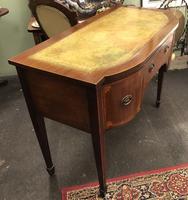 Small Edwardian Mahogany Inlaid Kneehole Desk (3 of 3) Small Edwardian Mahogany Inlaid Kneehole Desk (3 of 3)