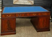 Quality Flame Mahogany Partners Desk (3 of 7) Quality Flame Mahogany Partners Desk (3 of 7)