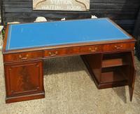 Quality Flame Mahogany Partners Desk (4 of 7) Quality Flame Mahogany Partners Desk (4 of 7)