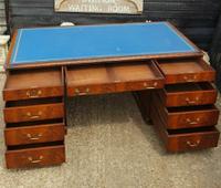 Quality Flame Mahogany Partners Desk (6 of 7) Quality Flame Mahogany Partners Desk (6 of 7)