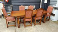 Quality Solid Oak Refectory Dining Table & 6 Chairs (5 of 9) Quality Solid Oak Refectory Dining Table & 6 Chairs (5 of 9)