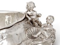Antique Silver Plated Jardiniere with Scenes of Cherubs Picking Grapes & Cherubs in a Barley Field (7 of 8) Antique Silver Plated Jardiniere with Scenes of Cherubs Picking Grapes & Cherubs in a Barley Field (7 of 8)