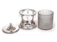 Antique Silver Plated Preserve Pot with a Cast Strawberry Finial & Frosted Glass Liner (3 of 3) Antique Silver Plated Preserve Pot with a Cast Strawberry Finial & Frosted Glass Liner (3 of 3)