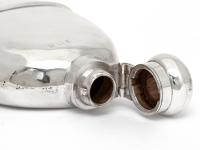 Antique Oval Plain Silver Flask with a Detachable Cup (3 of 4) Antique Oval Plain Silver Flask with a Detachable Cup (3 of 4)